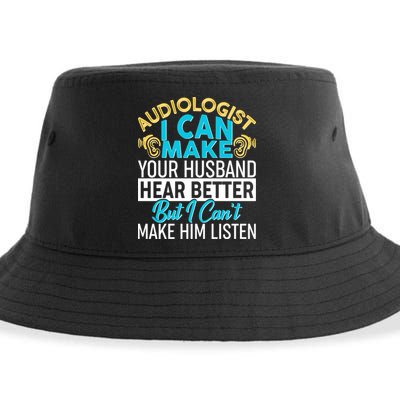 Funny Audiologist Sustainable Bucket Hat