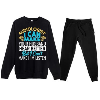 Funny Audiologist Premium Crewneck Sweatsuit Set