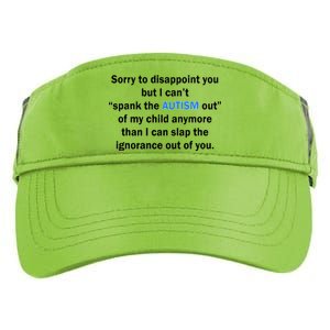 Funny Autism Quote Adult Drive Performance Visor