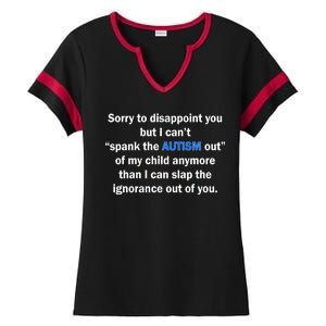 Funny Autism Quote Ladies Halftime Notch Neck Tee