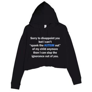 Funny Autism Quote Crop Fleece Hoodie