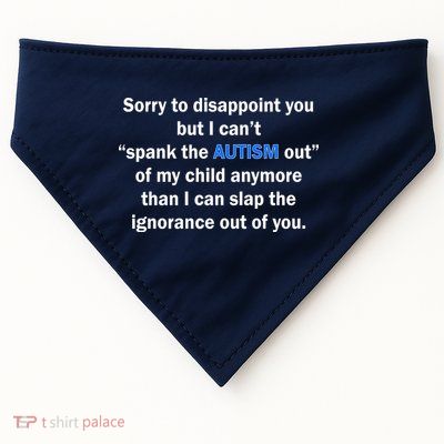 Funny Autism Quote USA-Made Doggie Bandana