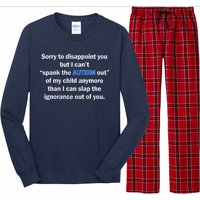 Funny Autism Quote Long Sleeve Pajama Set