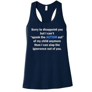 Funny Autism Quote Women's Racerback Tank