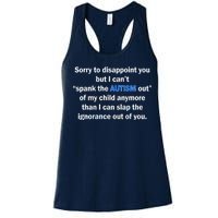 Funny Autism Quote Women's Racerback Tank