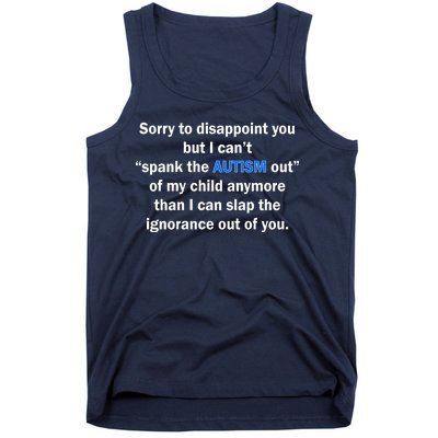 Funny Autism Quote Tank Top