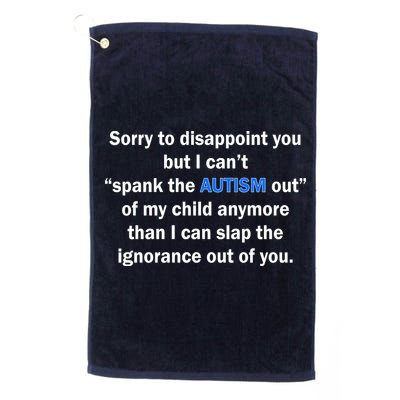 Funny Autism Quote Golf Towel