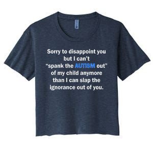 Funny Autism Quote Women's Crop Top Tee