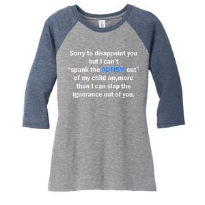 Funny Autism Quote Women's Tri-Blend 3/4-Sleeve Raglan Shirt