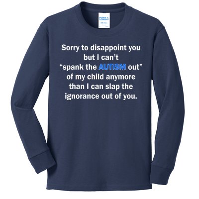 Funny Autism Quote Kids Long Sleeve Shirt