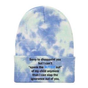 Funny Autism Quote Tie Dye 12in Knit Beanie