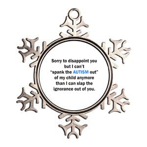 Funny Autism Quote Metallic Star Ornament