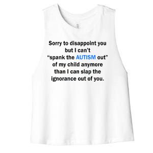 Funny Autism Quote Women's Racerback Cropped Tank