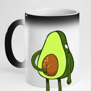 Funny Avocado Butt 11oz Black Color Changing Mug