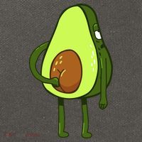 Funny Avocado Butt Cotton Canvas Backpack