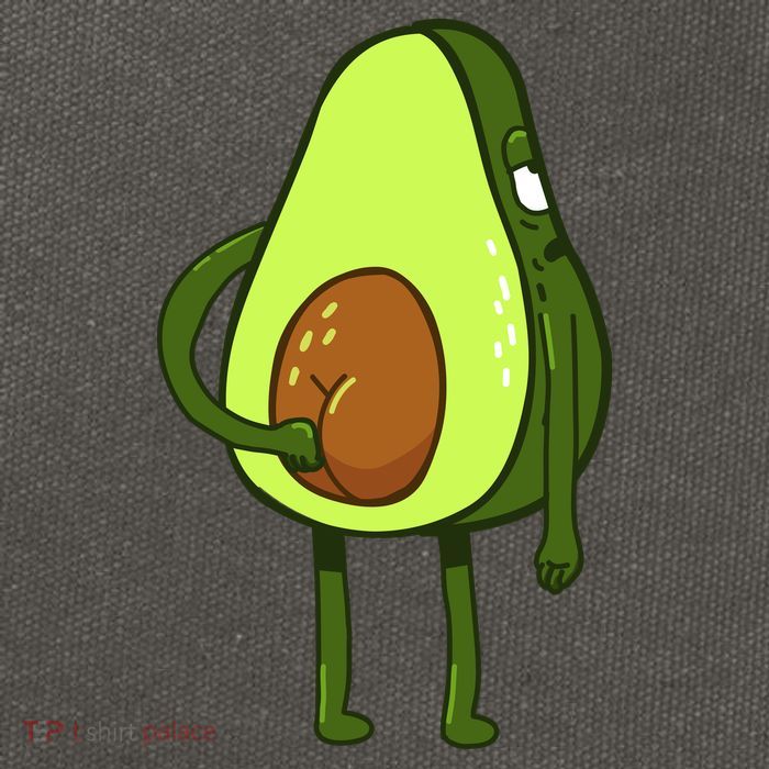 Funny Avocado Butt Cotton Canvas Backpack