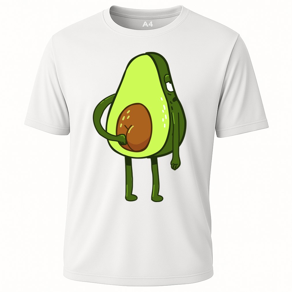 Funny Avocado Butt Cooling Performance Crew T-Shirt