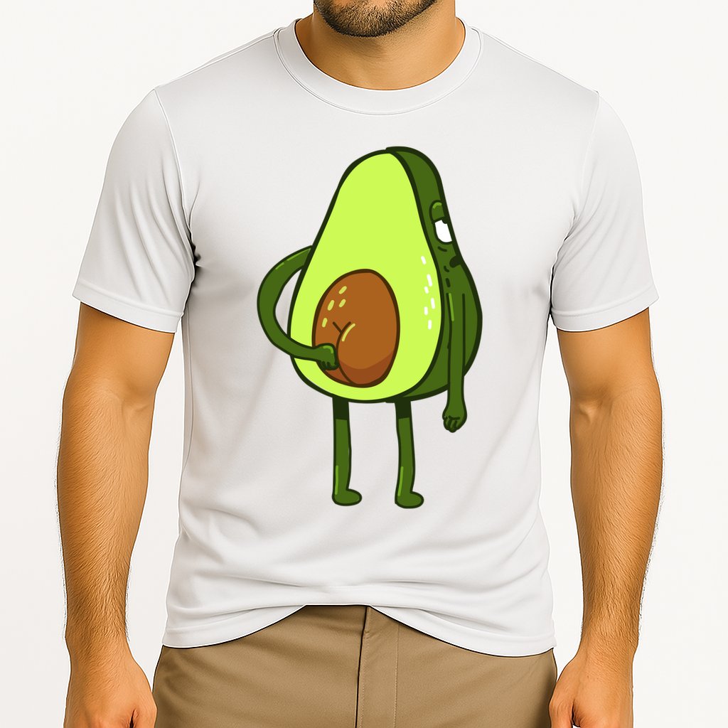 Funny Avocado Butt Cooling Performance Crew T-Shirt
