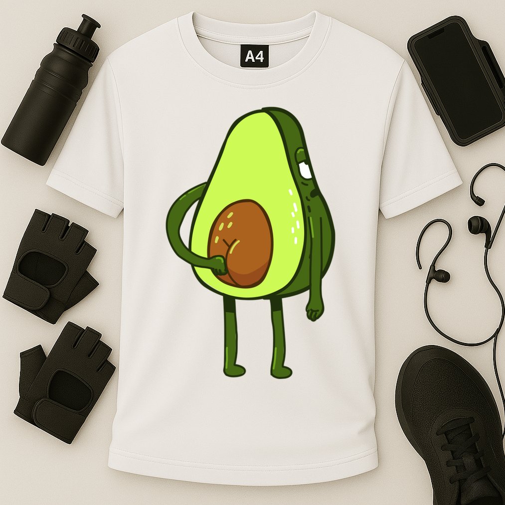 Funny Avocado Butt Cooling Performance Crew T-Shirt