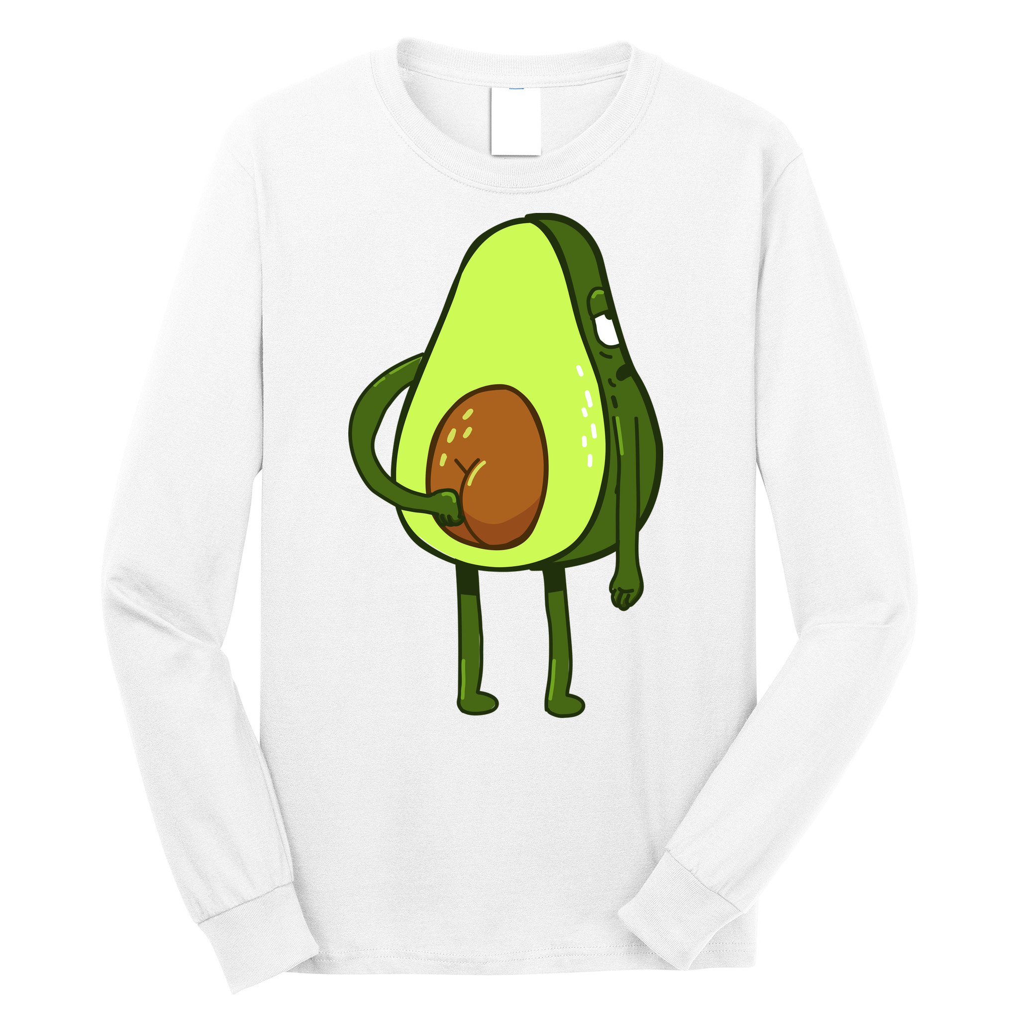 Funny Avocado Butt Long Sleeve Shirt