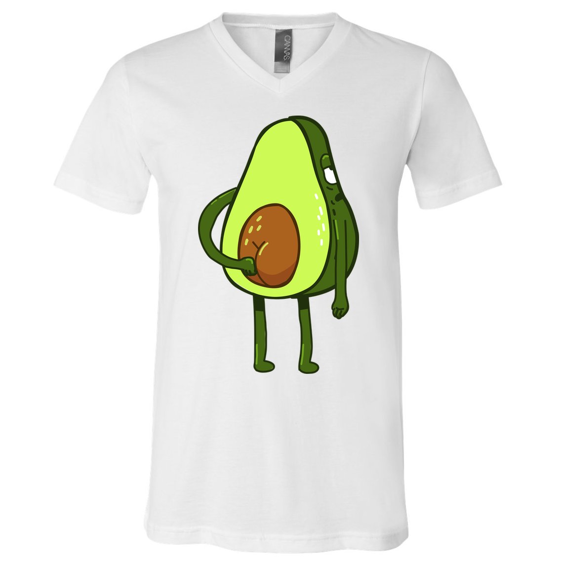 Funny Avocado Butt V-Neck T-Shirt