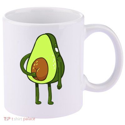 Funny Avocado Butt 11oz C Handle Ceramic Mug