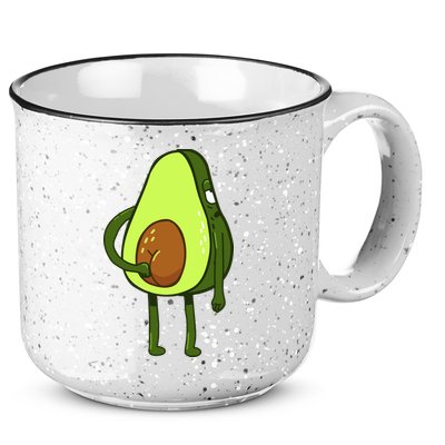 Funny Avocado Butt 15oz Campfire Ceramic Mug