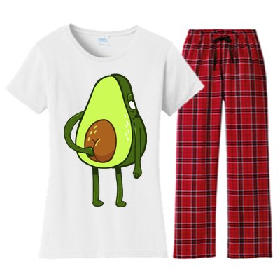 Funny Avocado Butt Women's Flannel Pajama Set