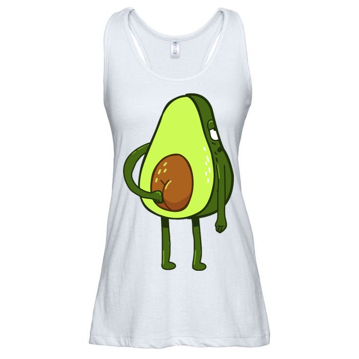 Funny Avocado Butt Ladies Essential Flowy Tank