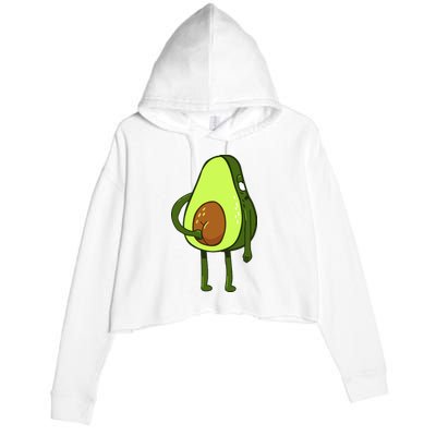 Funny Avocado Butt Crop Fleece Hoodie