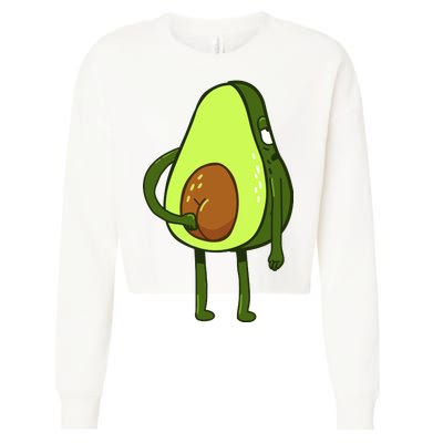 Funny Avocado Butt Cropped Pullover Crew