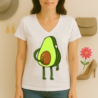 Funny Avocado Butt Women's V-Neck T-Shirt
