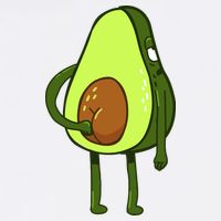 Funny Avocado Butt Women's V-Neck T-Shirt