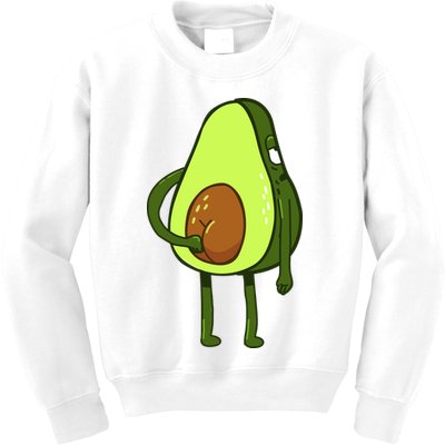 Funny Avocado Butt Kids Sweatshirt