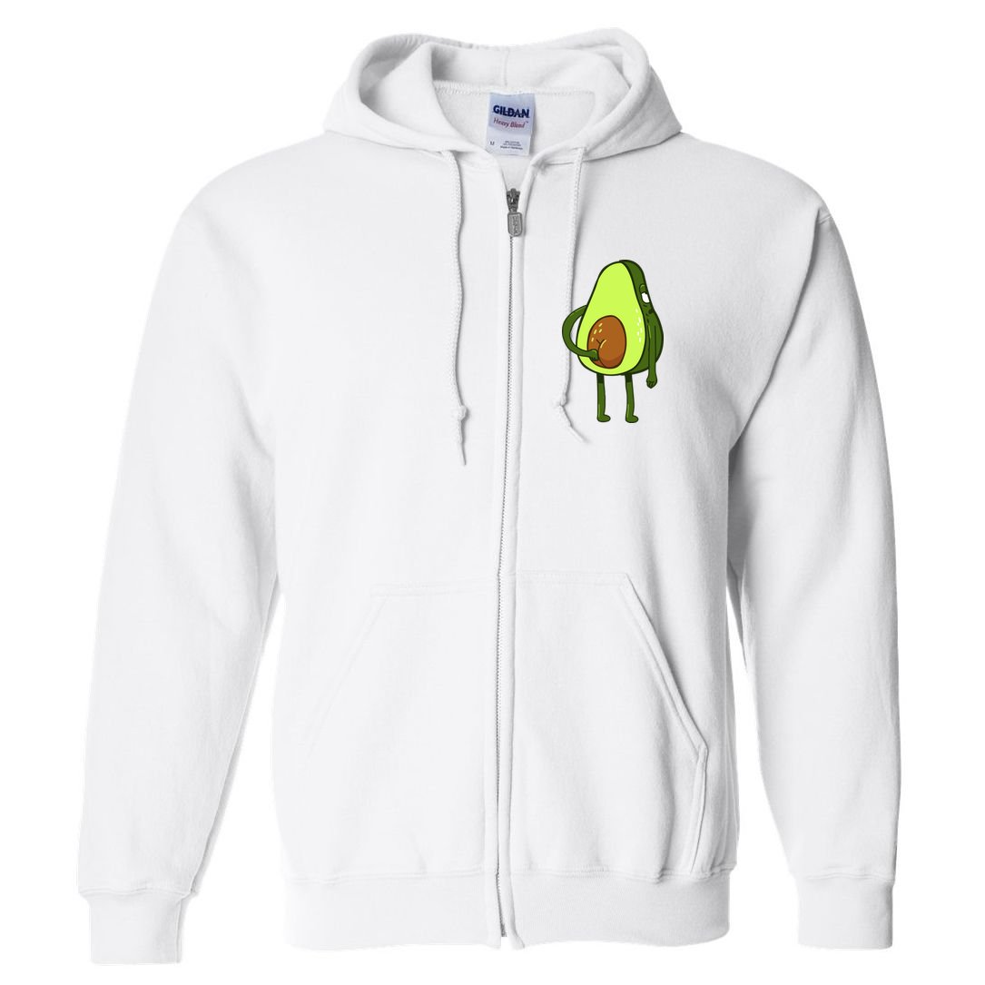 Funny Avocado Butt Full Zip Hoodie
