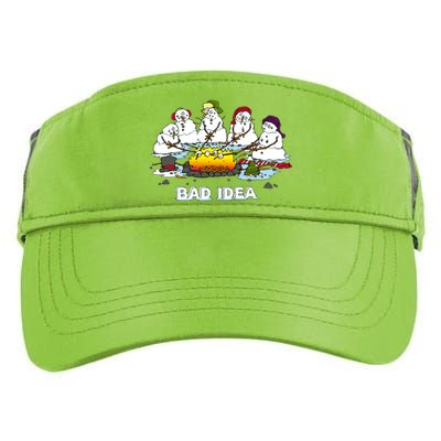 Funny Bad Idea - Snowman Melting Christmas Adult Drive Performance Visor