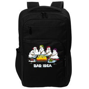 Funny Bad Idea - Snowman Melting Christmas Impact Tech Backpack