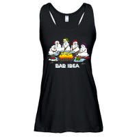 Funny Bad Idea - Snowman Melting Christmas Ladies Essential Flowy Tank