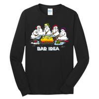 Funny Bad Idea - Snowman Melting Christmas Tall Long Sleeve T-Shirt