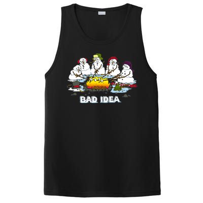 Funny Bad Idea - Snowman Melting Christmas PosiCharge Competitor Tank