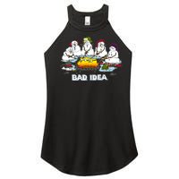 Funny Bad Idea - Snowman Melting Christmas Women's Perfect Tri Rocker Tank