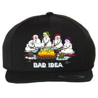 Funny Bad Idea - Snowman Melting Christmas Wool Snapback Cap