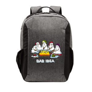 Funny Bad Idea - Snowman Melting Christmas Vector Backpack