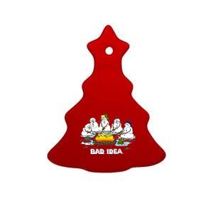 Funny Bad Idea - Snowman Melting Christmas Ceramic Tree Ornament