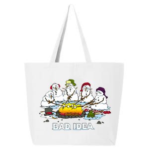 Funny Bad Idea - Snowman Melting Christmas 25L Jumbo Tote