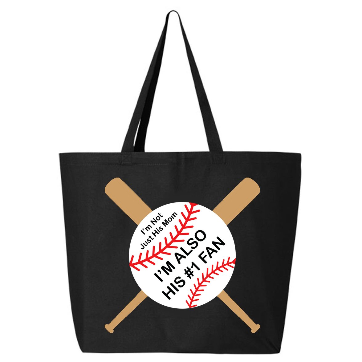 Funny Baseball Mom 25L Jumbo Tote
