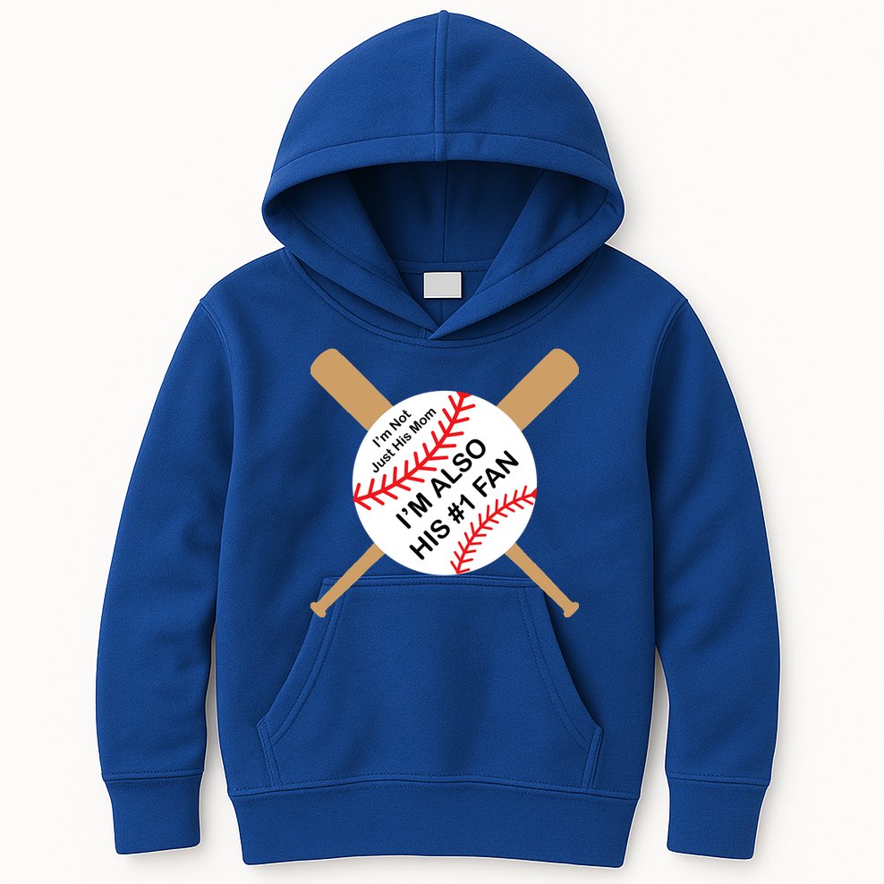 Funny Baseball Mom Kids Hoodie