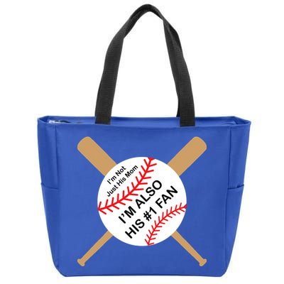 Funny Baseball Mom Zip Tote Bag
