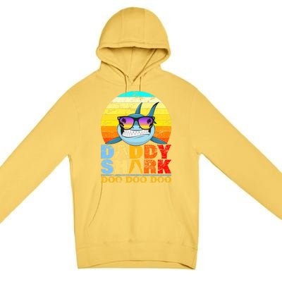 Funny Beach Daddy Shark Doo Premium Pullover Hoodie