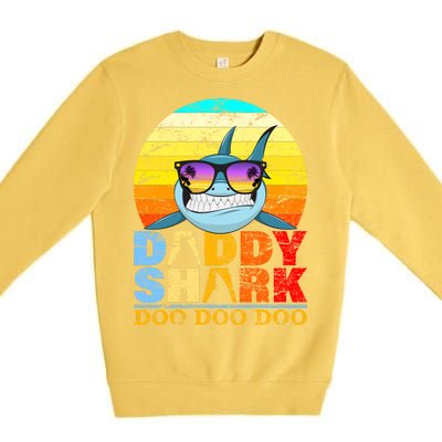 Funny Beach Daddy Shark Doo Premium Crewneck Sweatshirt